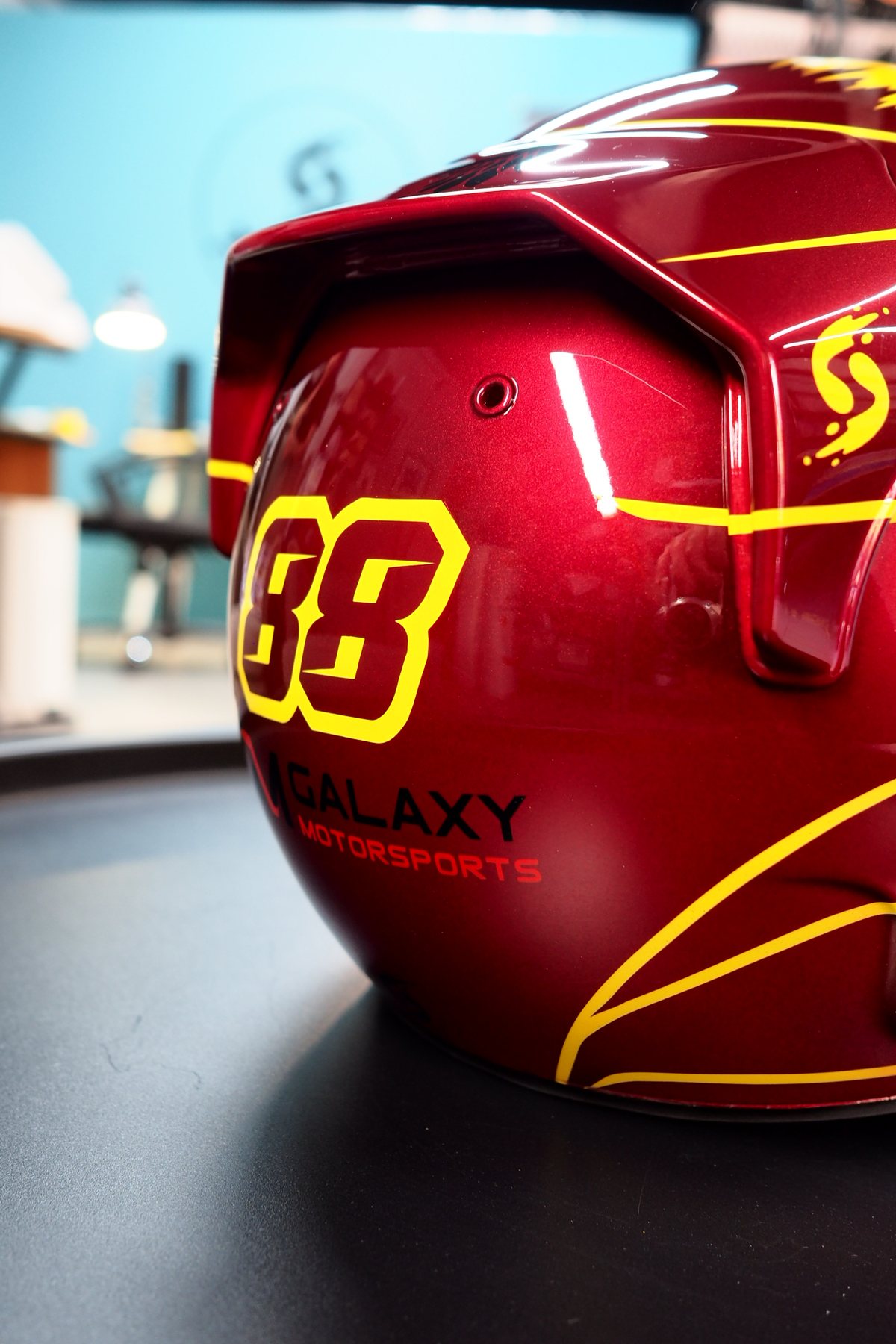 Rear detail with race number 88 and the Galaxy Motorsports mark
